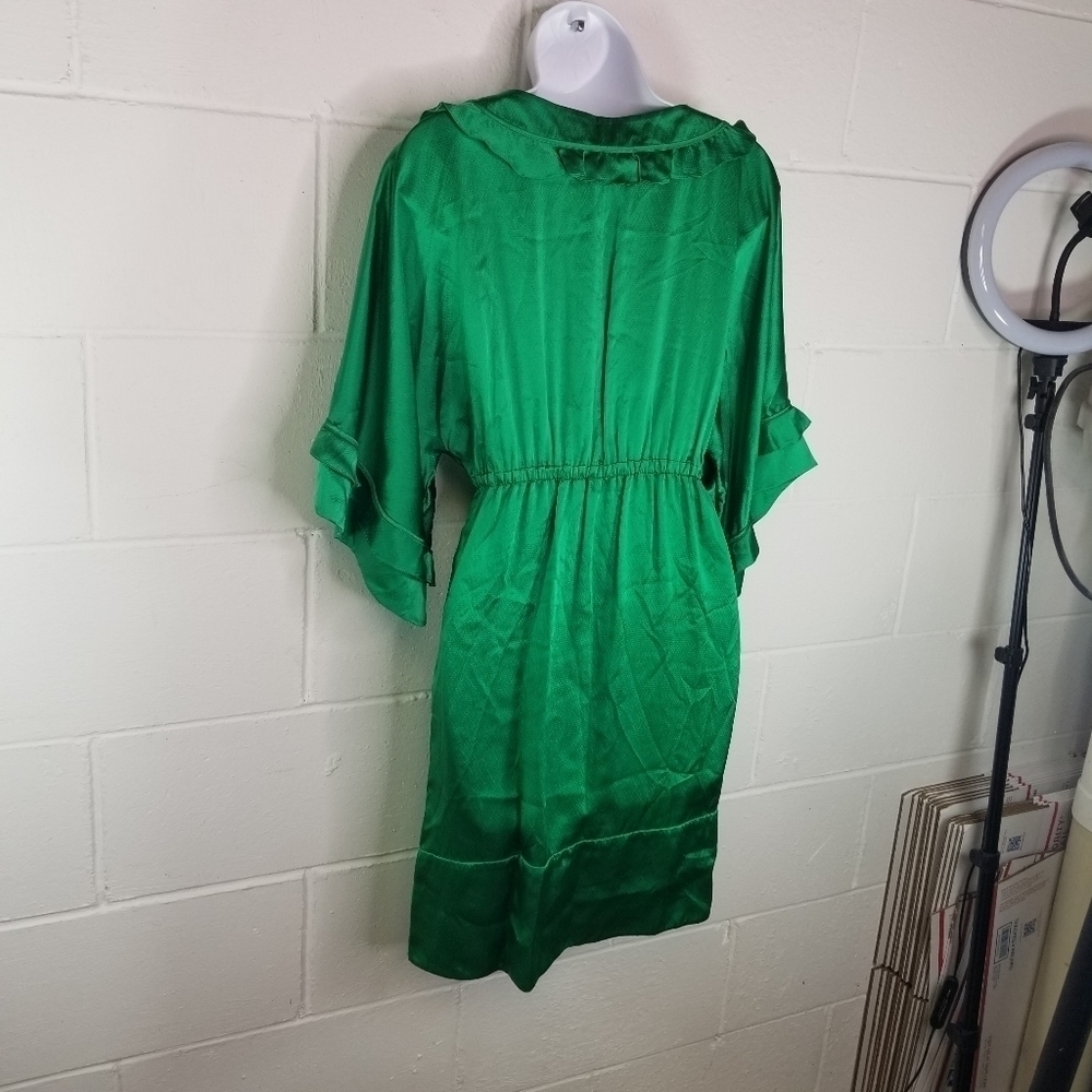 Susana Monaco green silk babydoll kimono dress - Picture 7 of 9